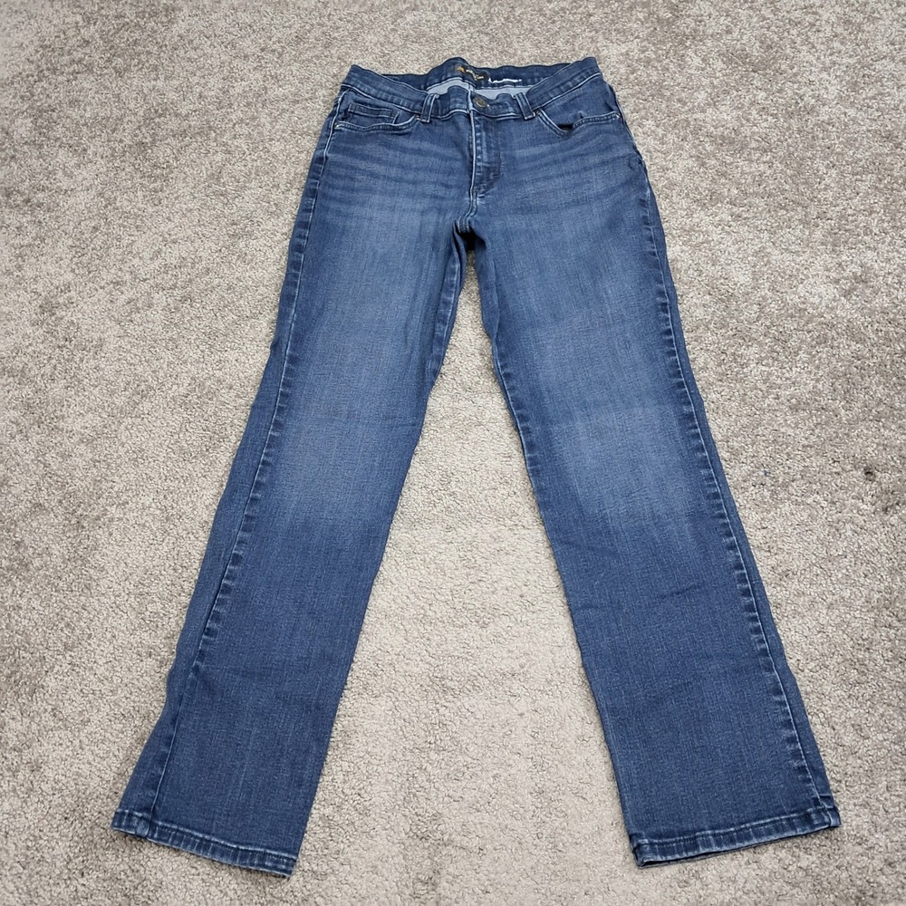 Lee Relaxed Fit Straight Leg Jeans Mens 28x28 Dark Wash Mid-Rise Denim Pants
